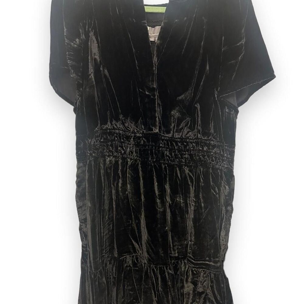 Anthropologie Women's Black and Navy Dress